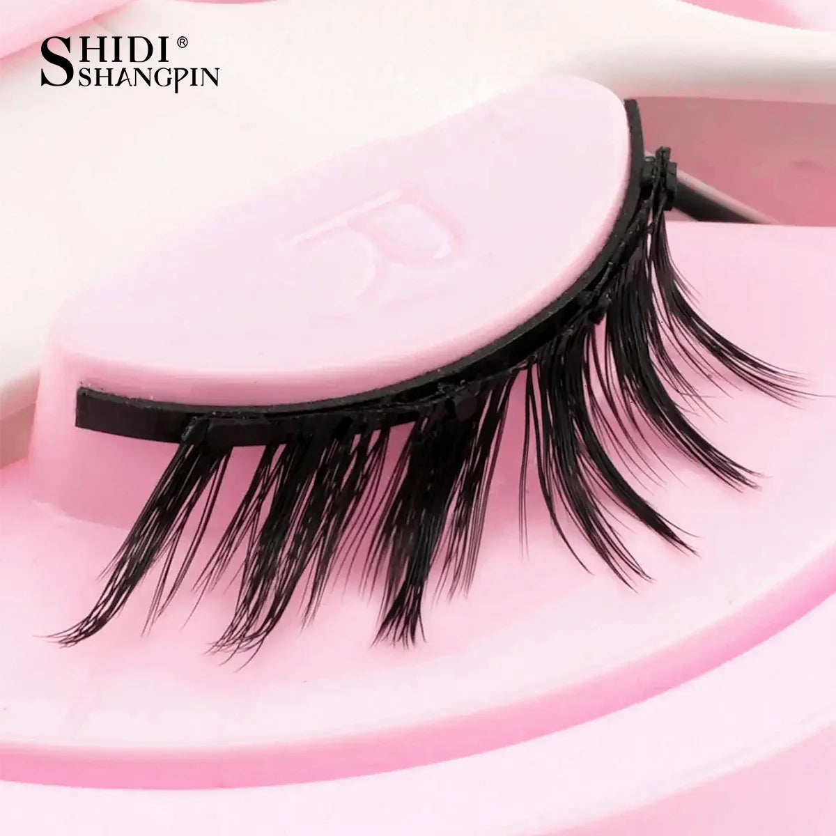Hot 1 Pair Magnetic Eyelashes Handmade Fluffy Faux Mink Lashes Reusable Natural False Eyelashes and Magnetic Tweezers Set Makeup